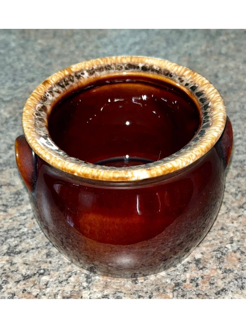 Vintage Hull Pottery House n Garden Brown Drip Pot Open Sugar Bowl USA